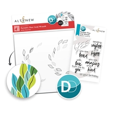 Altenew Stamp & Stencil - Dynamic Duo: Leaf Wreath (bundle)