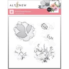 Altenew Stencil 6x6" - Greenwood Flowers Simple Layering Stencil Set (3 pcs).