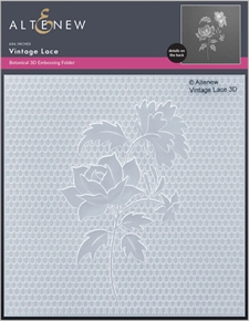 Altenew Embossing Folder & Stencil - Vintage Lace 3D (bundle)