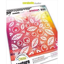 Carabelle Studio Art Printing RubberTexture Plate - Doodle Leaf