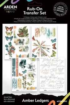 Arden Creative Studio - Amber Ledgers / Rub-On Transfer 6x8" 