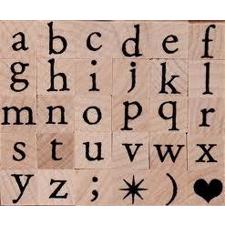 Artemio Wood Mounted Stamp - Alphabet Lower Case