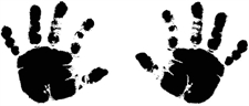 Artemio Wood Mounted Stamp - Small Hands