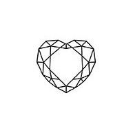 Artemio Wood Mounted Stamp - Heart Diamond