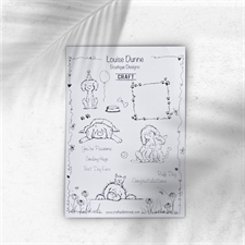 CraftAddictionUK Clear Stamp Set A5 - Ruffles and Crumpet (hund og kat)