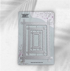 CraftAddictionUK Die - StitchCraft Inverted Scallop Frames / Rectangle
