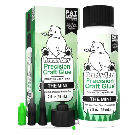 Bearly Art Precision Glue - The Mini (inkl. Tip Kit) / Grøn
