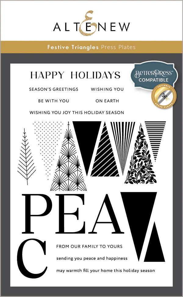 Altenew Press Plate - Festive Triangles
