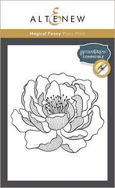 Altenew Press Plate & Stencil - Magical Peony (bundle)