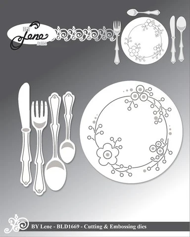 By Lene Die - Plate & Cutlery (tallerken og bestik)