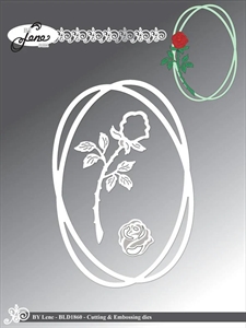 By Lene Die - Oval Frame & Rose