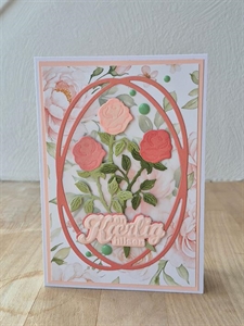By Lene Die - Oval Frame & Rose