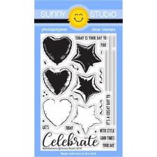 Sunny Studio Stamps - Clear Stamp / Bold Balloons