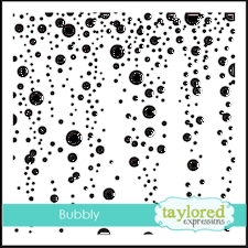 Taylored Expressions Layering Stencil 6x6" - Bubbly