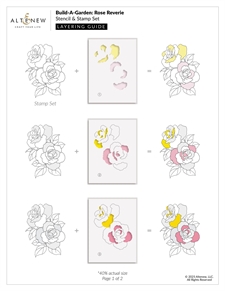 Altenew Build-a-Garden Stamp, Stencil & Die Set - Rose Reverie (bundle)