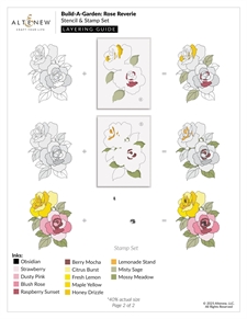 Altenew Build-a-Garden Stamp, Stencil & Die Set - Rose Reverie (bundle)