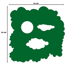 Vaessen Creative Stencil 6x6" - Sun & Clouds