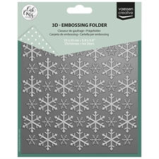 Vaessen Creative 3D Embossing Folder - Christmas Ice Stars