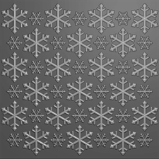 Vaessen Creative 3D Embossing Folder - Christmas Ice Stars