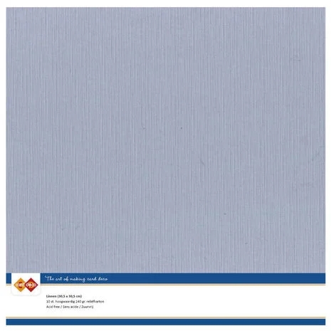 CardDeco Linen Cardstock 240 g 12x12" - Old Blue (10ark)