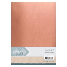 CardDeco Linen Cardstock A4 Metallic - Copper (6pcs) 