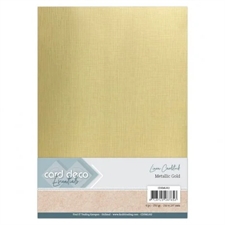 CardDeco Linen Cardstock A4 Metallic - Gold (6pcs) 