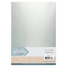 CardDeco Linen Cardstock A4 Metallic - Silver (6pcs) 