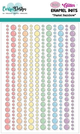 Carlijn Design Glitter Enamel Dots - PASTEL Rainbow (300pcs)
