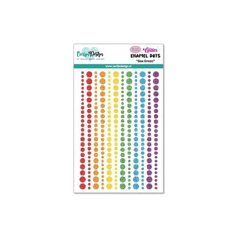 Carlijn Design Glitter Enamel Dots - Rainbow (300pcs)