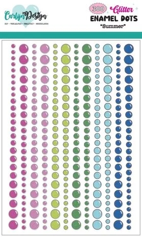 Carlijn Design Glitter Enamel Dots - Summer (300pcs)