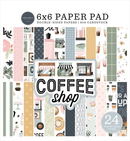 Carta Bella Paper Pad 6x6" - Coffee Shop