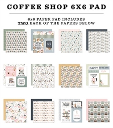 Carta Bella Paper Pad 6x6" - Coffee Shop