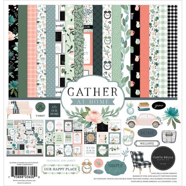 Carta Bella Scrapbook Paper Collection Kit 12x12" - Gather at Home