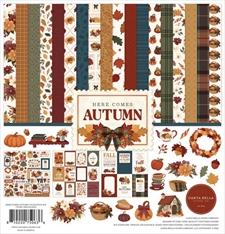 Carta Bella Scrapbook Paper Collection Kit 12x12" - Here Comes Autumn