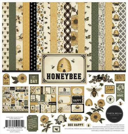 Carta Bella Scrapbook Paper Collection Kit 12x12" - Honey Bee