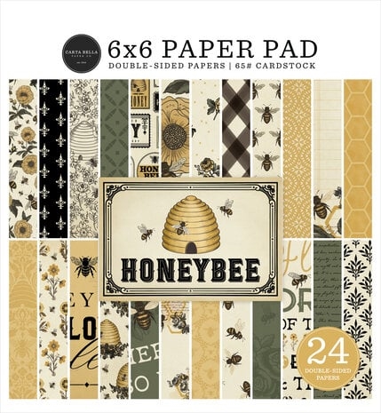 Carta Bella Paper Pad 6x6" - Honey Bee