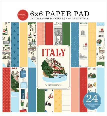 Carta Bella Paper Pad 6x6" - Italy