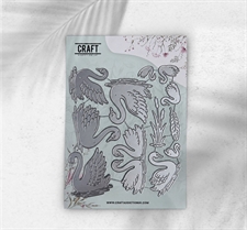 CraftAddictionUK Die - Swan Family Collection
