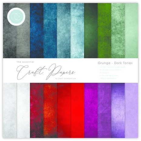 Craft Consortium Essentials Craft Paper Pad 6x6" - Grunge Dark Tones