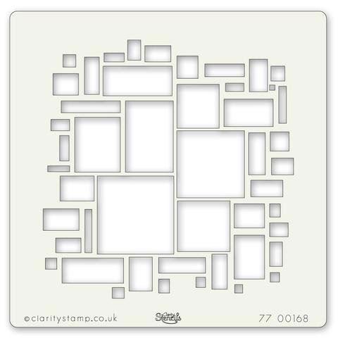 ClarityStamp Art Stencil - Abstract Squares 7x7"