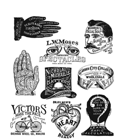 Tim Holtz Cling Rubber Stamp Set - Eclectic Adverts