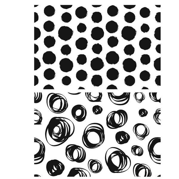 Tim Holtz Cling Rubber Stamp Set - Dots & Circles Backgrounds