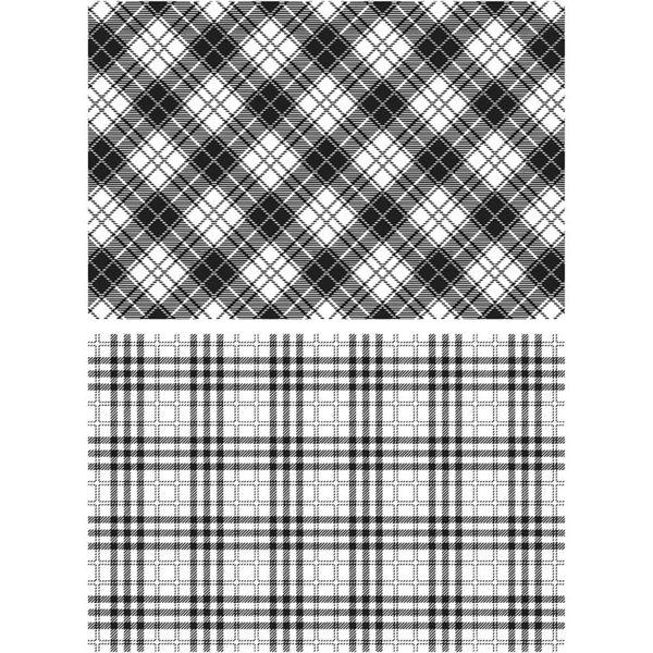 Tim Holtz Cling Rubber Stamp Set - Perfect Plaid 