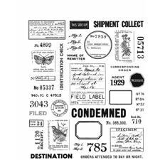 Tim Holtz Cling Rubber Stamp Set - Field Notes