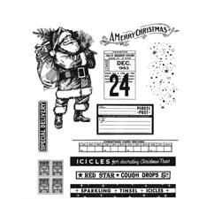 Tim Holtz Cling Rubber Stamp Set - Vintage Holidays