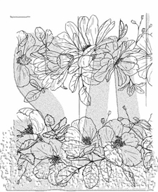 Tim Holtz Cling Rubber Stamp Set - Floral Trims
