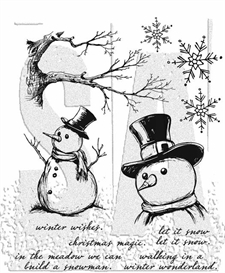 Tim Holtz Cling Rubber Stamp Set - Mr. Frostie