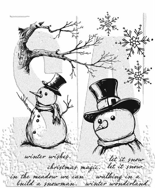 Tim Holtz Cling Rubber Stamp Set - Mr. Frostie