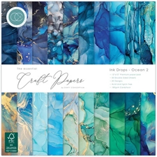 Craft Consortium 12x12" Paper Pad - Ink Drops Ocean 2