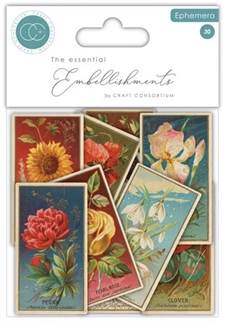 Craft Consortium Ephemera - The Collector / Flowers (30 pcs)